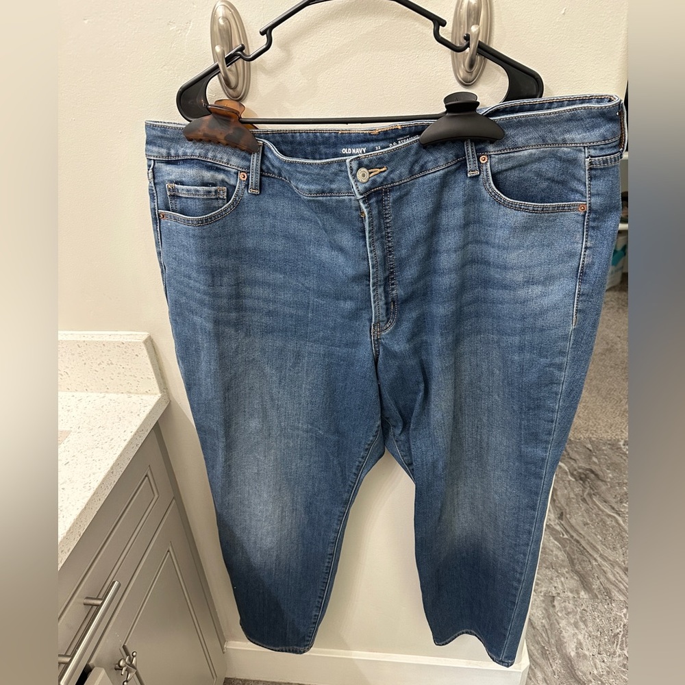 Old navy high rise OG straight warm jeans size 22